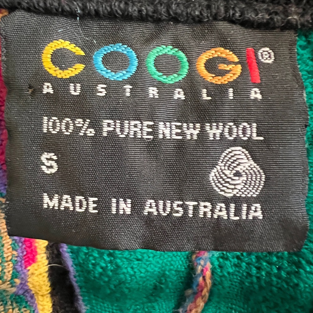 COOGI Vintage 80s 90s 100% Australian Wool Knit Cardigan Sweater Jacket Small - Picture 5 of 15